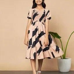 zwerlon x ag Women Printed Tiered Dress-picture-4