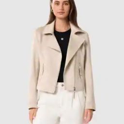Women Regular Fit Biker Jacket-image-50