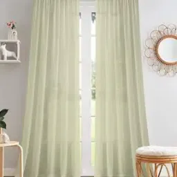 Set of 2 Striped Eyelets Long Door Curtains-image-31
