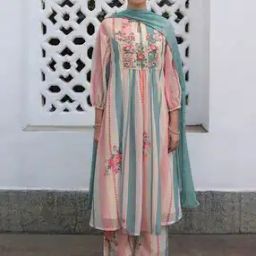 Women Embroidered A-Line Kurta Set-picture-37