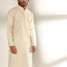 Woven Jacquard Slim Fit Kurta-image-97