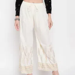 Paisley Print Palazzo with Elasticated Waist-picture-15