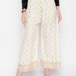 Floral Print Straight Palazzos with Elasticated Drawstring Waist-picture-2