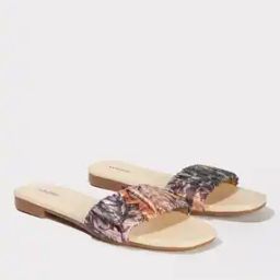 Women Floral Print Open-Toe Slides-14
