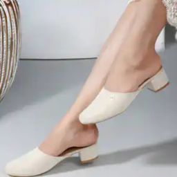 Heeled Round-Toe Slip-On Sandals-50