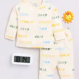 Boy Typographic Print Lounge Pants & T-Shirt Sets-picture-6