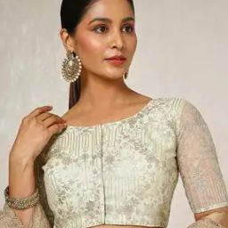 Women Embellished Back Open Blouse-image-70