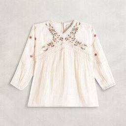 Floral Embroidered V-neck Top-image-64