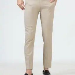 Men Slim Fit Flat-Front Trouser-image-61