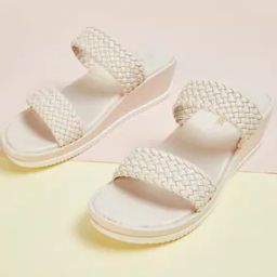 Open-Toe Slip-On Flat Sandals-36