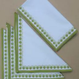 Set of 4 Printed Cotton Table Napkins-49