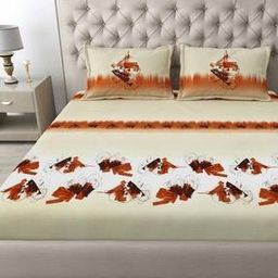 186 TC Printed Cotton King-Size Bedsheet with Pillow Covers-image-104
