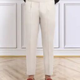 Men Slim Fit Pleated Pants-image-86