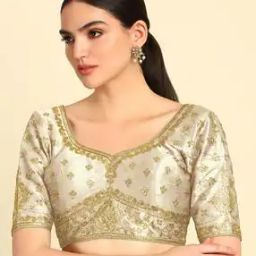Women Embroidered Back-Open Blouse-13