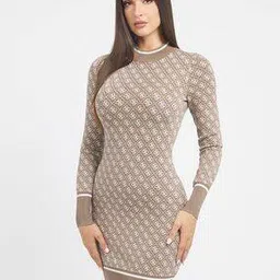 LS Lise 4G Logo Print Bodycon Dress-image-22