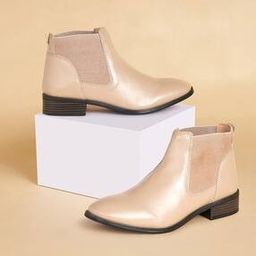 forever glam by pantaloons Women Colourblock Ankle-Length Boots -picture-29