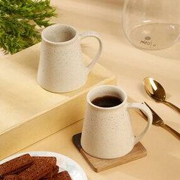Set of 2 Ceramic Glazed Cone Mugs-52