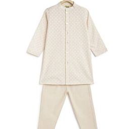 Boys Self-Design Kurta Pyjamas Set-image-41