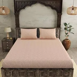 Printed King-Size Bedsheet with Pillow Covers-image-28