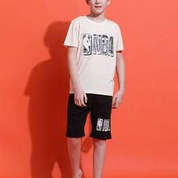 li'l tomatoes Boys Typographic Nightsuit Set-picture-10