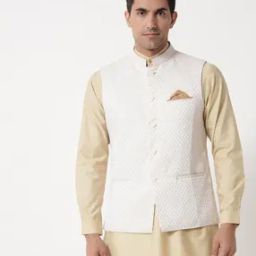 Men Geometric Woven Regular Fit Nehru Jacket-picture-28