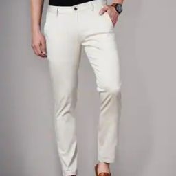 Slim Fit Flat-Front Trousers-picture-11
