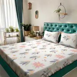 King Size Bedsheet With 2 Pillow Covers-image-6
