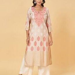 rangmanch by pantaloons Women Embroidered Straight Kurta-picture-49