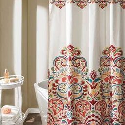 Floral Design Water Repellent  Shower Curtain with Hooks-image-13