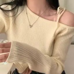 Women Ribbed Regular Fit One-Shoulder Top-image-47