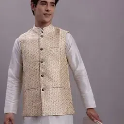 Nehru Jacket with Welt Pockets-29