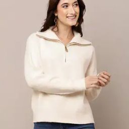 Women Striped Regular Fit Sweatshirt-image-1