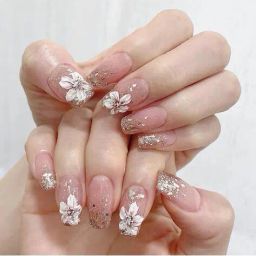 pink truck Set of 24 Artificial Reusable Nails  image 1