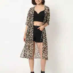 Animal Print Georgette Shrug-10