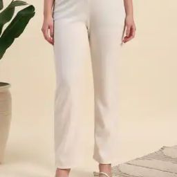 Women Ribbed Straight Track Pants-picture-36