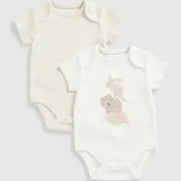 Infants Pack of 2 Printed Cotton Bodysuits-image-59