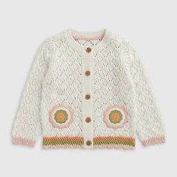 Girls Majestic Jungle Crochet Cotton Cardigan-image-45