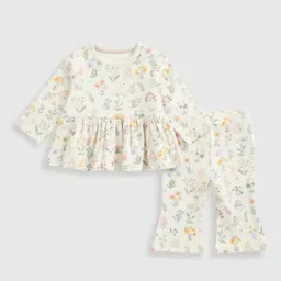 Girls Floral Print Top & Pyjamas Set-image-26