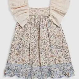 Girls Floral Print Fit & Flare Dress-image-66