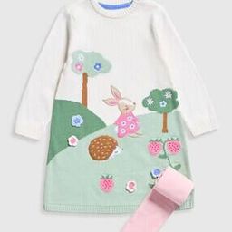 Girls Knitted A-Line Dress & Socks Set-image-20