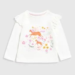 Girls Wilderness Escape Horses Embroidered Relaxed Fit Crew Neck T-Shirt-image-53