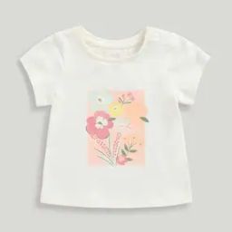 Girls Floral Print Regular Fit Round-Neck T-Shirt-image-45
