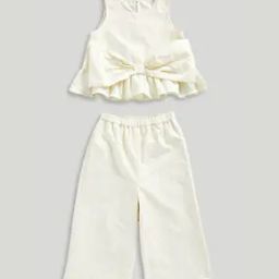 Girls Cotton Peplum Top with Pants Set-image-68