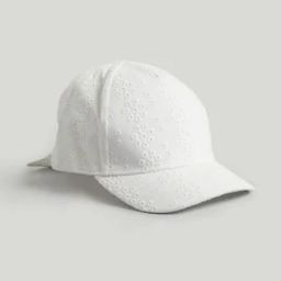 Girls Embroidered Cap with Bow Accent-image-45