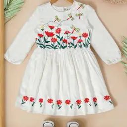 Girls Cotton Fit and Flare Dress-picture-52