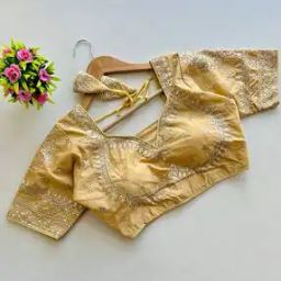 Women Embroidered Back-Open Blouse-49