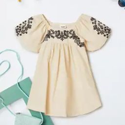 Girls A-Line Round Neck Dress-image-45
