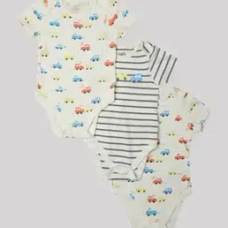 Pack of 3 Transport Print Cotton Rich Bodysuits-picture-21