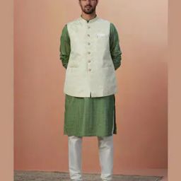 Geometric Pattern Nehru Jacket-image-63