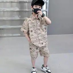 Boys Printed Shirt & Shorts Set-image-55